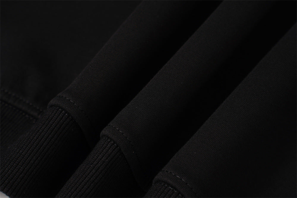 Sweat-shirt homme à col polo et bordure à carreaux | Coupe décontractée, manches longues