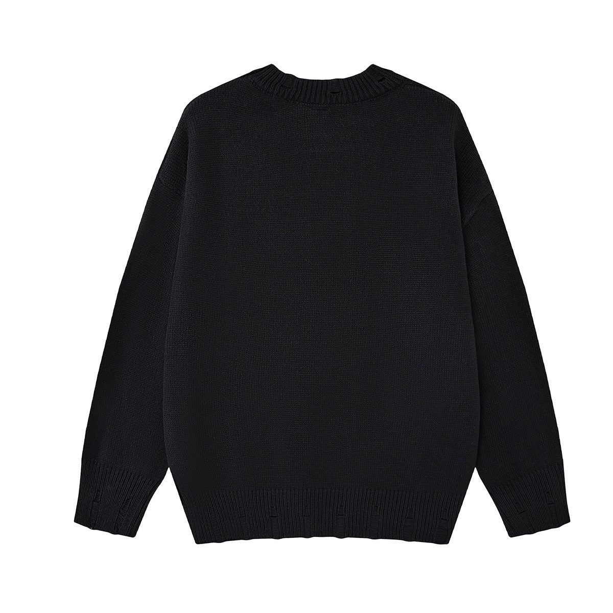 Pull en maille à lettres graffiti Wild Soul – Col rond oversize, style vintage américain
