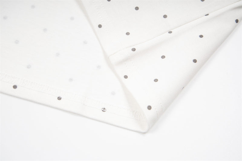 Polka Dot Star Graphic Oversized T-Shirt | Streetwear Crew Neck Tee