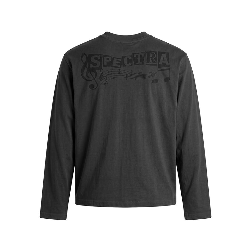 Langarmshirt mit Rockmusik-Print – Herren-Shirt mit Rundhalsausschnitt und Punkmotiv