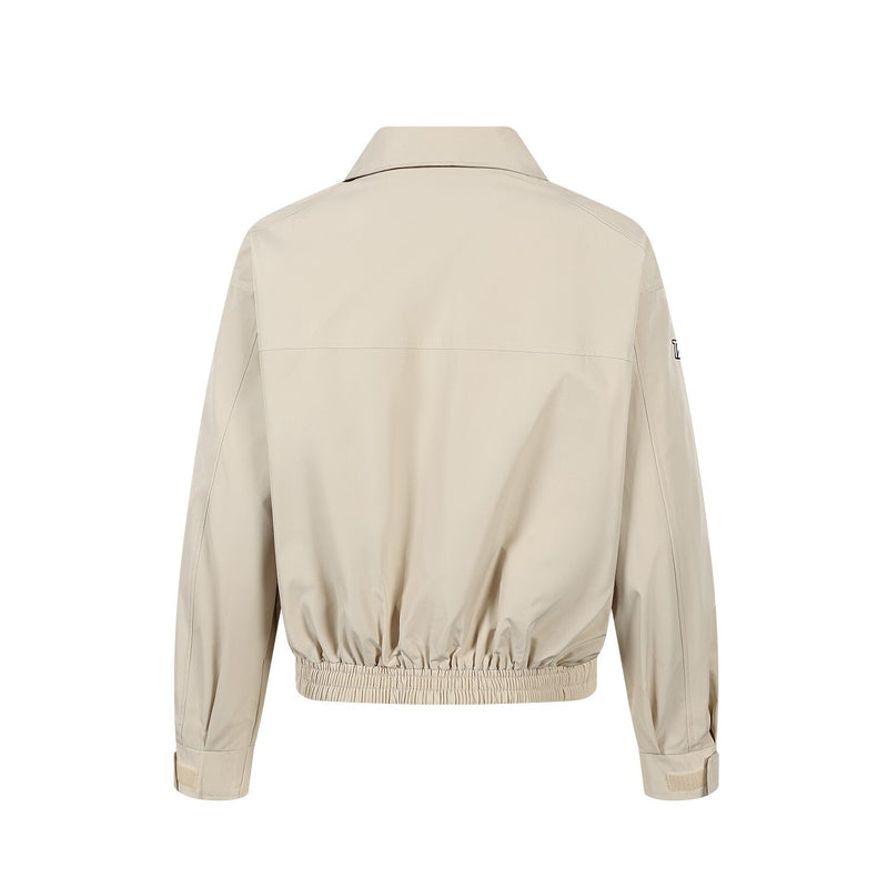Oversized Harrington Jacket with Embroidered Badge Patch