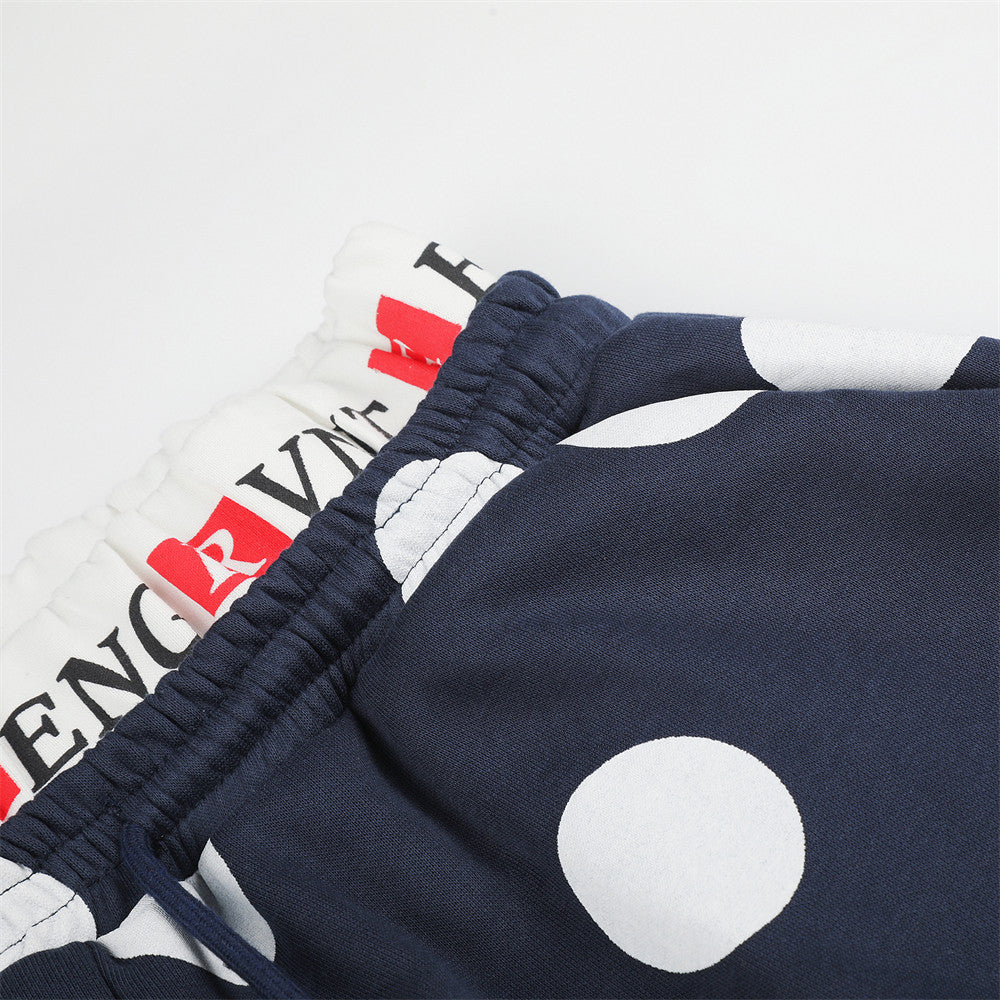 Polka Dot Wide-Leg Cargo Sweatpants – Oversized Balloon Fit Streetwear Pants