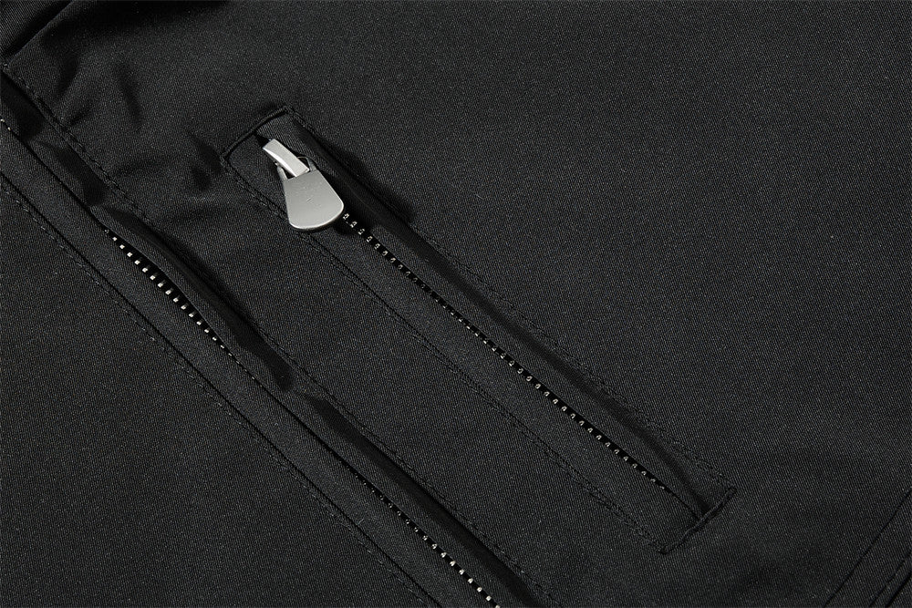 Veste cargo homme oversize à col montant et manches froncées