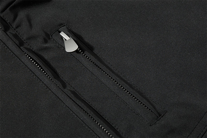 Veste cargo homme oversize à col montant et manches froncées