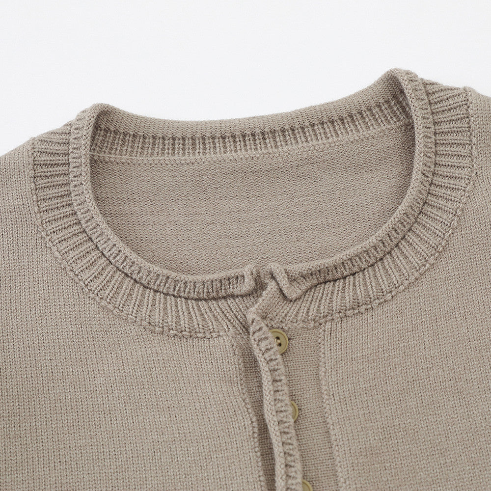 Men's Henley Neck Long-Sleeve Knit Sweater – Relaxed Streetwear Fit