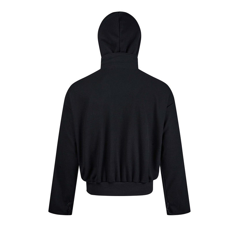 Sweat à capuche zippé boxy – Veste à capuche intégralement zippée en maille gaufrée