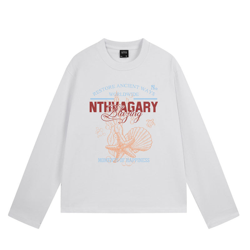 Longsleeve mit Seestern- und Muschelprint – Relaxed Fit