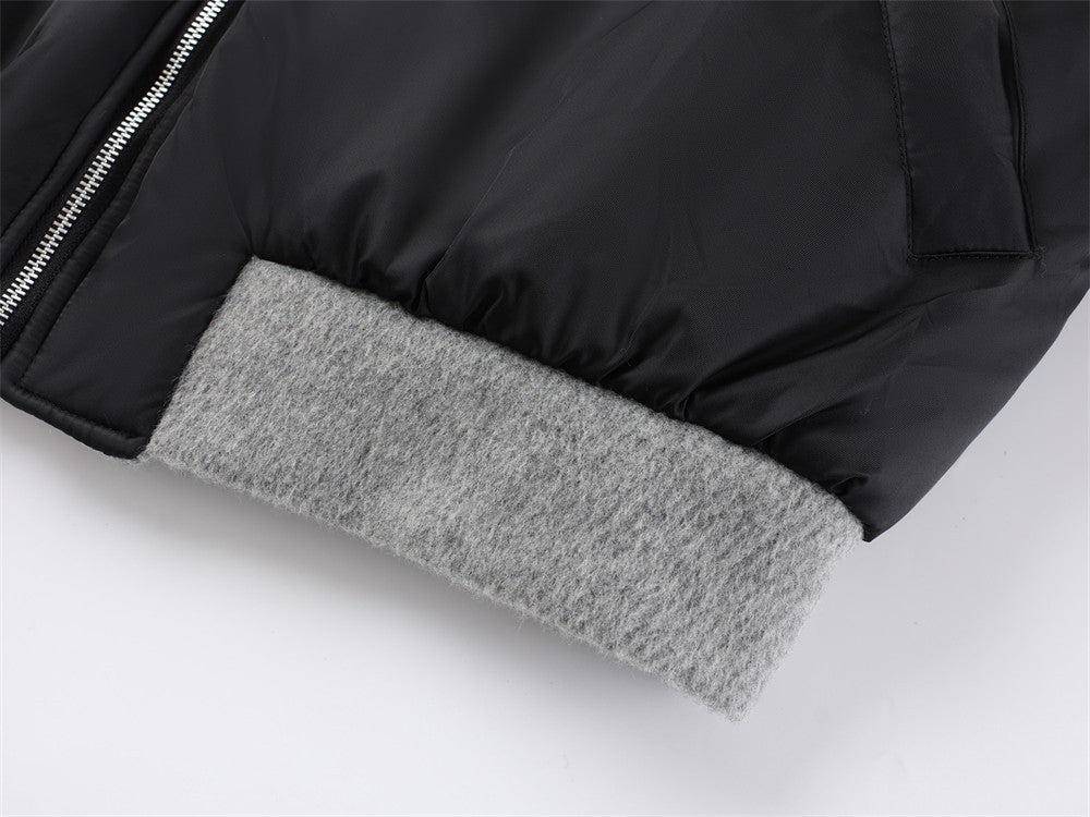 Men's Bomber Jacket Oversized MA-1 Flight Jacket with Ribbed Trim