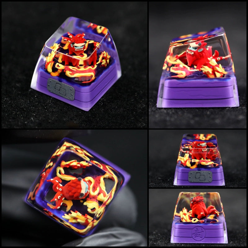 Tailed Beasts Naruto Keycaps – Kurama, Shukaku, and Saiken | Custom Mechanical Keyboard Keycaps