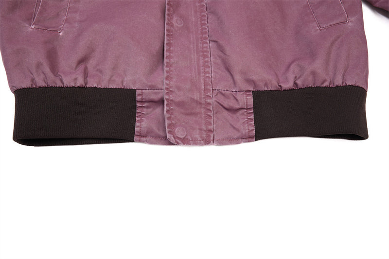 Bomber Jacket for Men – Washed Oversized Fit with Metal Clasp & Pleated Sleeves