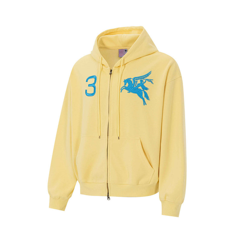 Sweat à capuche zippé brodé Pegasus – Streetwear américain numéro 3
