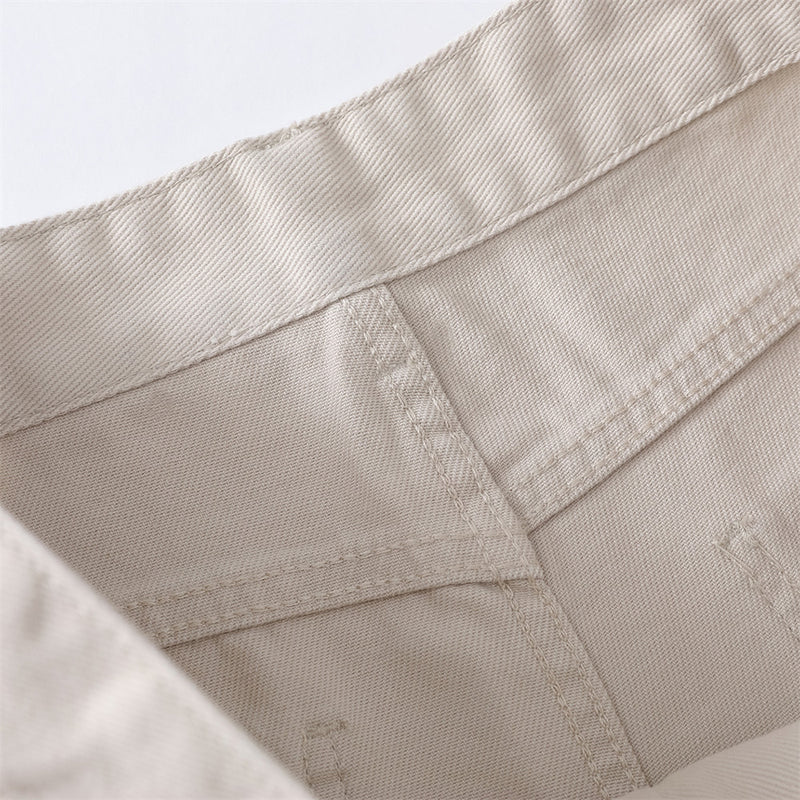 Tribal Print Wide-Leg Jeans – Men's Streetwear Straight Baggy Pants