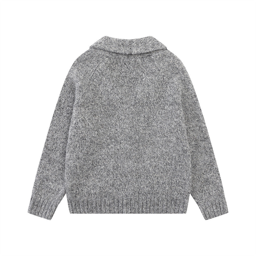 Shawl Collar Knit Cardigan Sweater – Relaxed Fit Button-Up