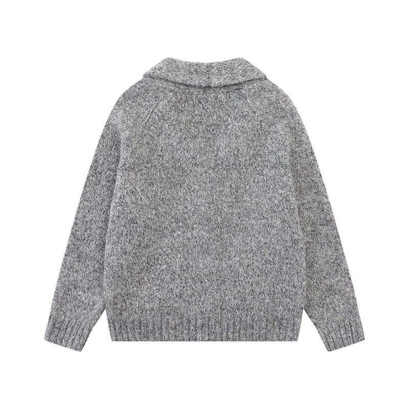 Shawl Collar Knit Cardigan Sweater – Relaxed Fit Button-Up