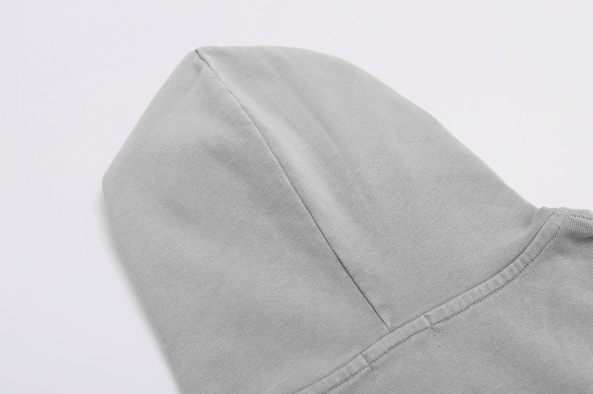 Military Napoleon Zip-Up Hoodie – Washed Vintage Fleece Cardigan