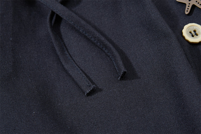 Pantalon de survêtement wide leg – Triple bande latérale, taille élastique à cordon