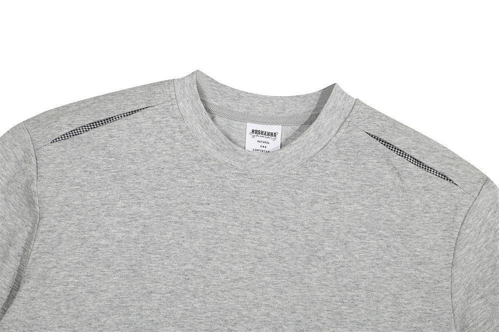 Oversized Crewneck T-Shirt with Shoulder Stitch Detail