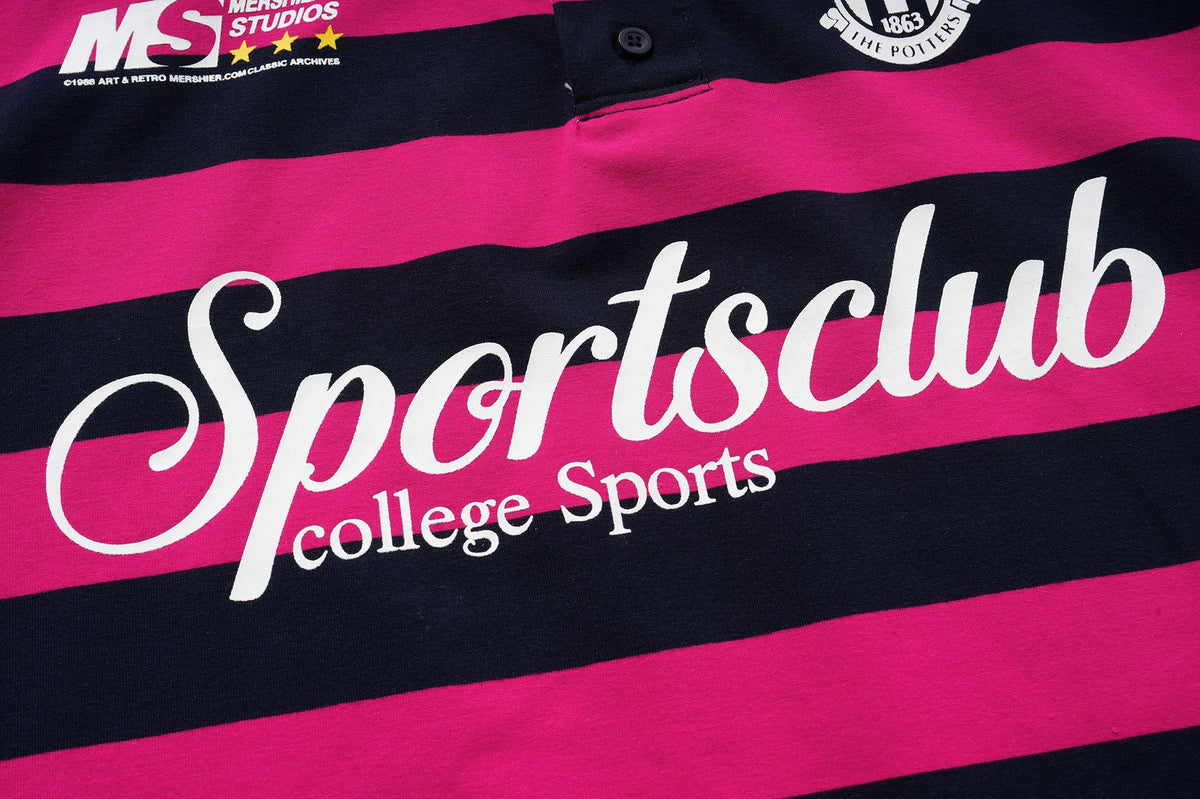 Red and Black Striped Shirt – Sportsclub Rugby Polo Long Sleeve
