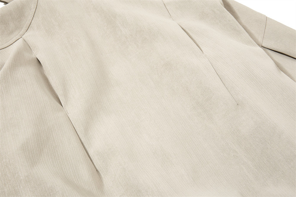 Blouson bomber à capuche – Coupe oversize zippée et tissu texturé