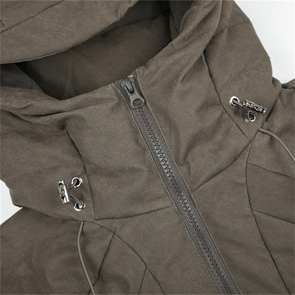 Doudoune à capuche – Manteau d'hiver matelassé à coupe décontractée