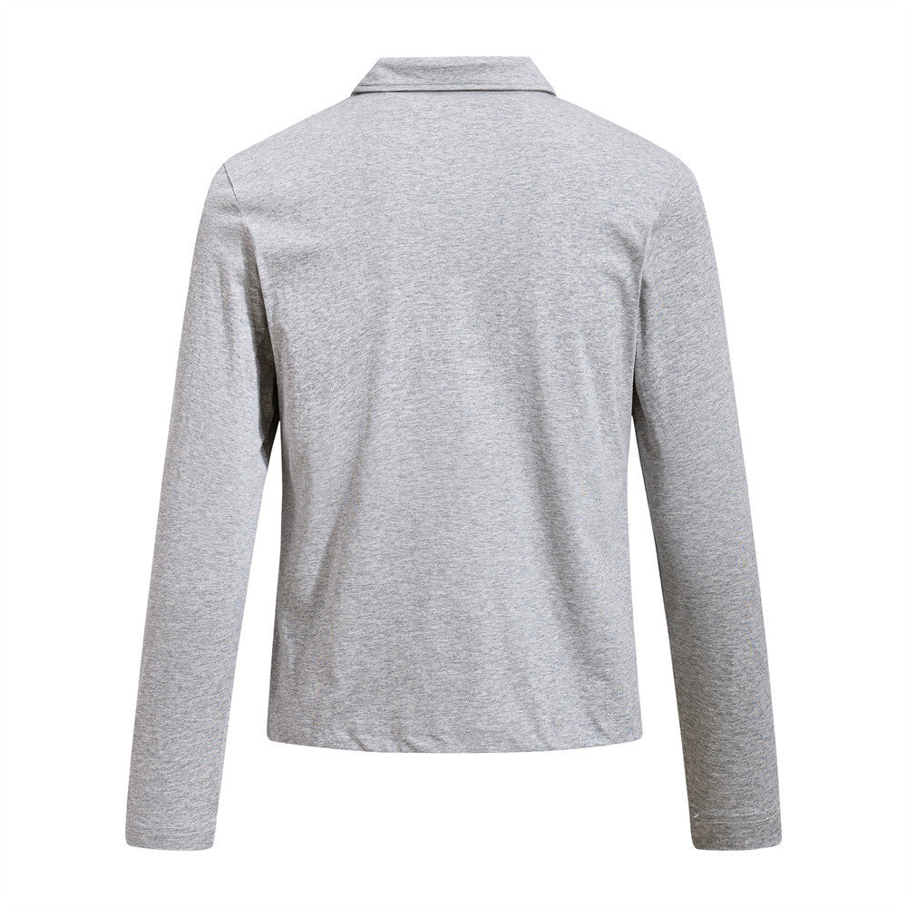 Men's Graphic Print Long Sleeve Polo Shirt – Hip-Hop Street Style