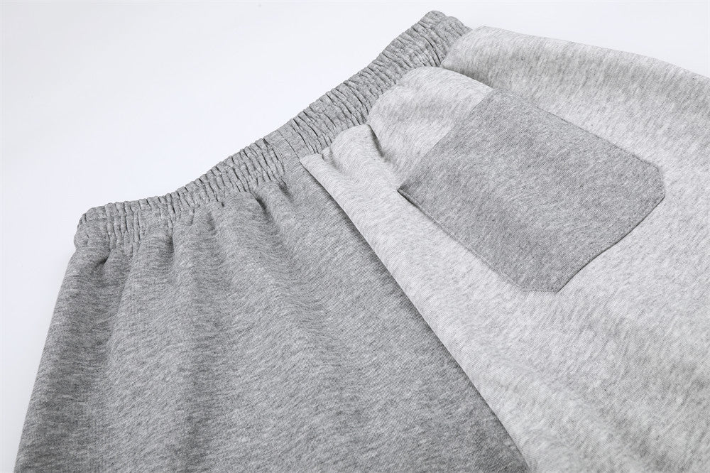 Star Embroidery Colorblock Wide-Leg Sweatpants – Oversized Baggy Street Style