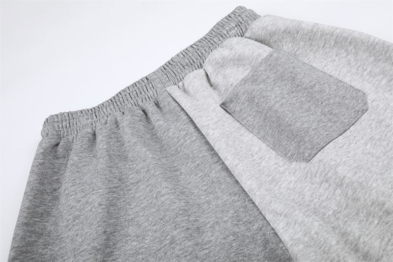Star Embroidery Colorblock Wide-Leg Sweatpants – Oversized Baggy Street Style