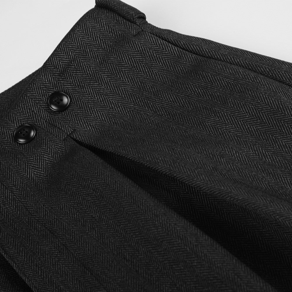 Wide-Leg Pleated Trousers – High-Waist Oversized Silhouette