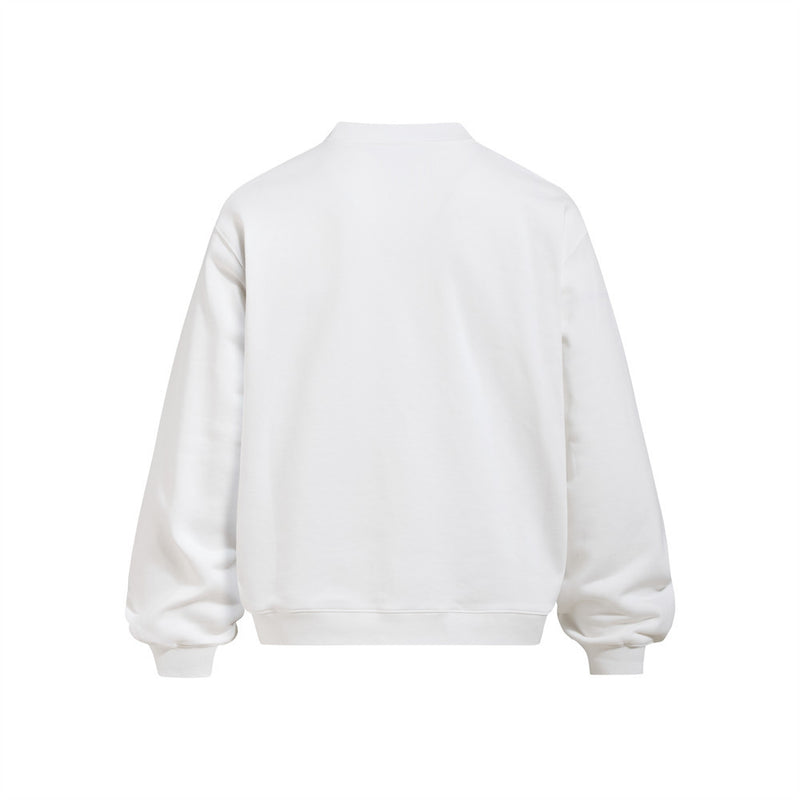 Cartoon Cat Print Crewneck Sweatshirt – Oversized Relaxed Fit