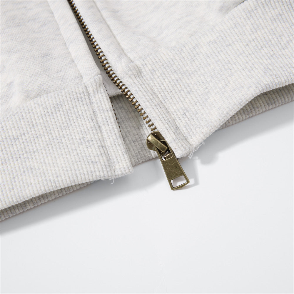 American Vintage Graphic Zip-Up Hoodie – Oversized Street Style