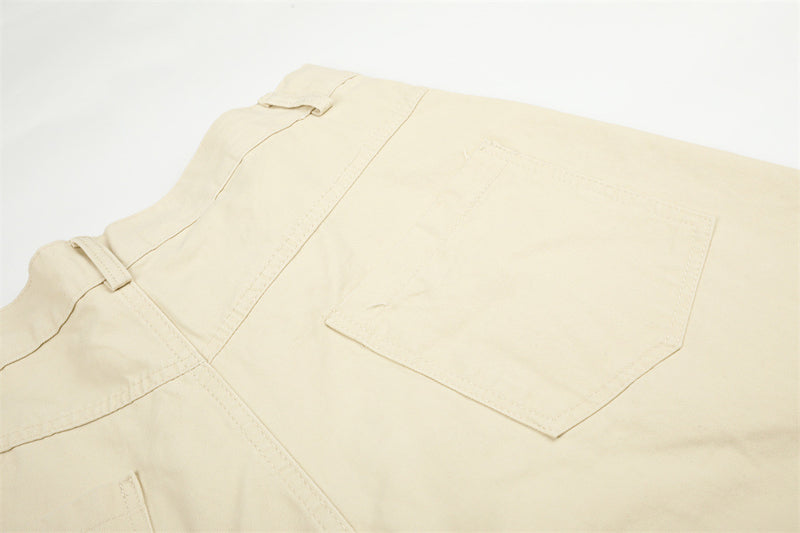 Star Embroidered Wide-Leg Cargo Shorts – Y2K High Street Streetwear