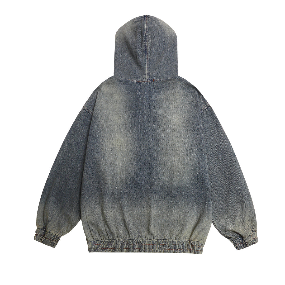 Denim Hoodie Vintage Washed Made Timeless Embroidery Oversized Fit