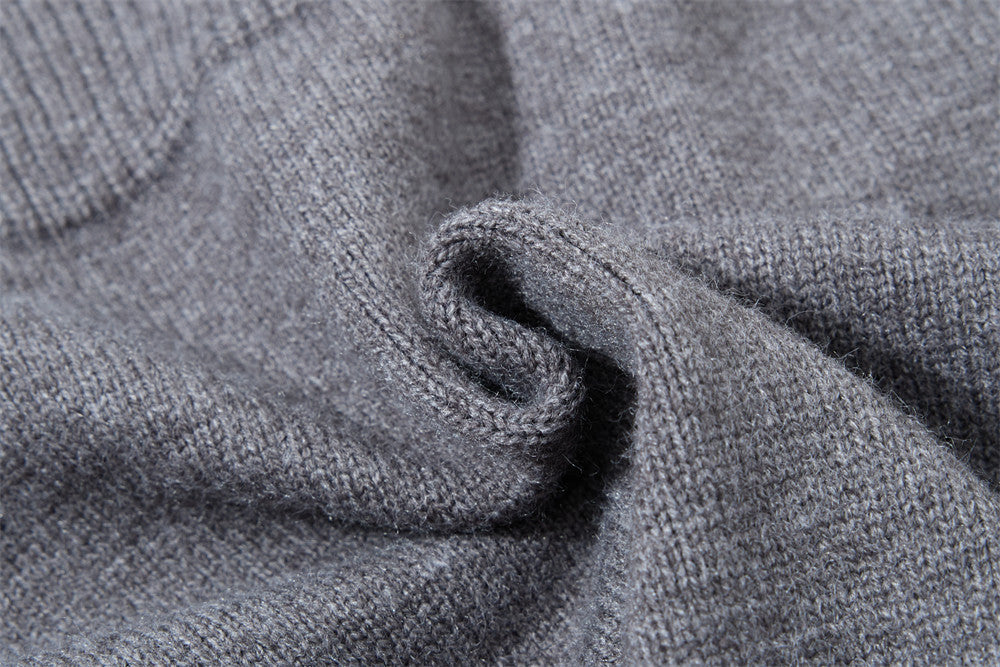 Men Zip Up Sweater Knit Polo Collar Cardigan – Relaxed Fit