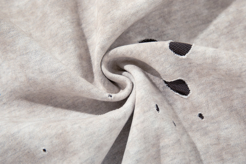 Gray Zip Up Hoodie – Washed Distressed Graffiti Graphic Zip-Front Streetwear