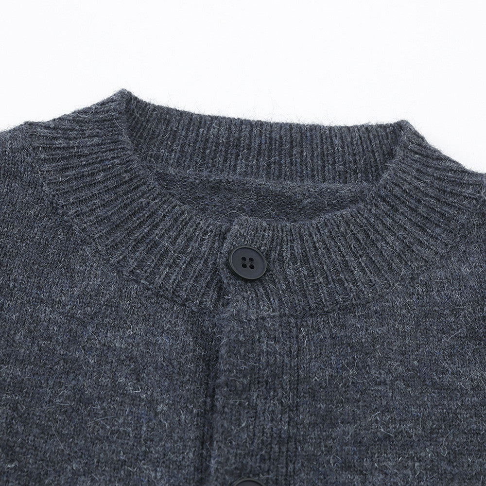 Gilet-pull boutonné oversize en maille pour homme