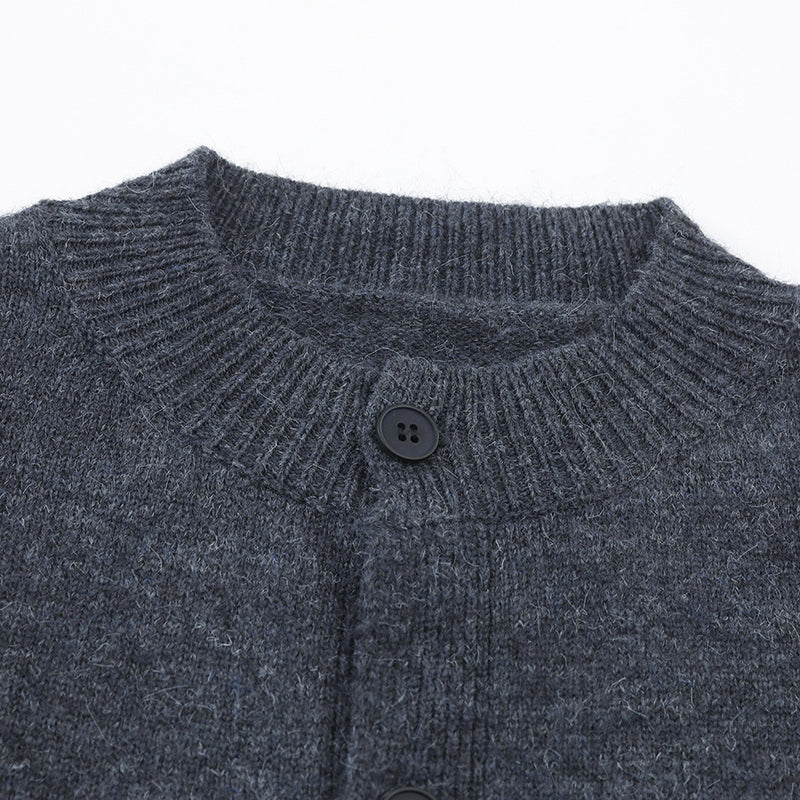 Gilet-pull boutonné oversize en maille pour homme