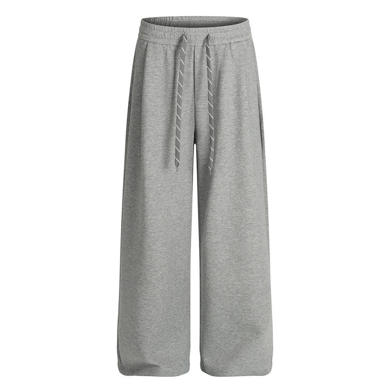 Pantalon de survêtement homme à jambes larges – Coupe ample, taille élastique, coloris uni