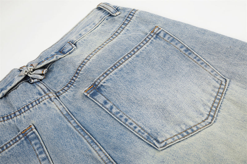 Wide-Leg Jeans – American Vintage Washed Light Blue Baggy Straight Denim
