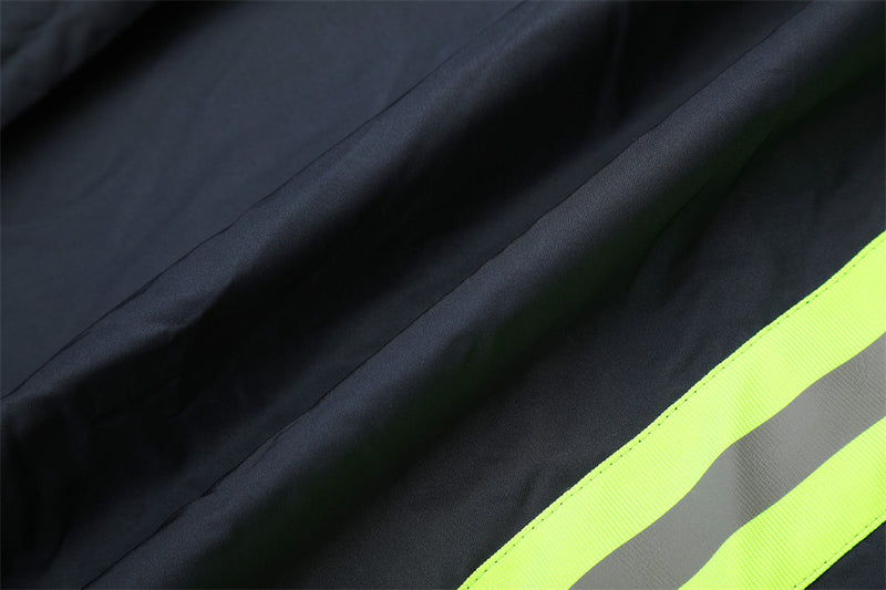 Tactical Wide-Leg Cargo Pants with Reflective Strips & Mesh Pockets