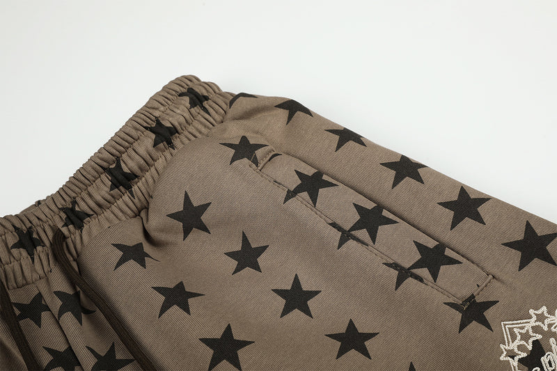 Wide-Leg-Sweatpants mit Sternprint – Relaxed Fit im Hip-Hop-Stil