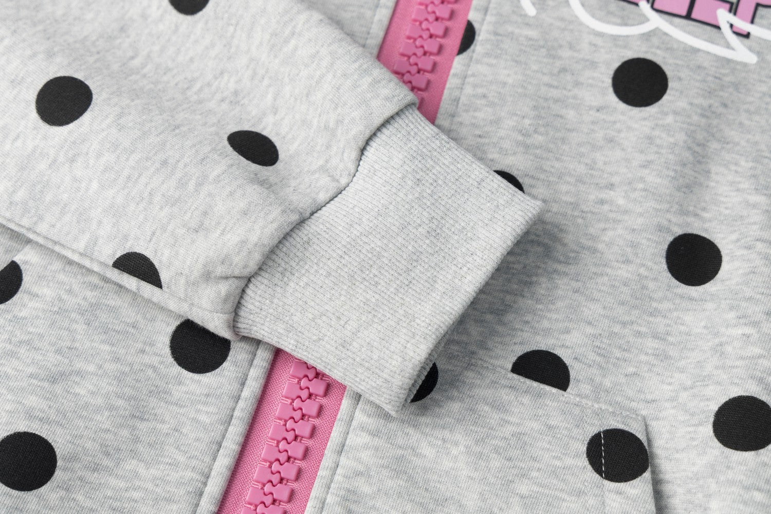 Sweat à capuche zippé à pois avec ailes d’ange et capuche oversize