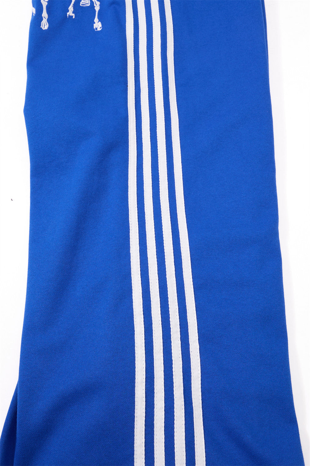 Wide-Leg Track Pants with Skeleton Rider Print and Side Stripe Detail