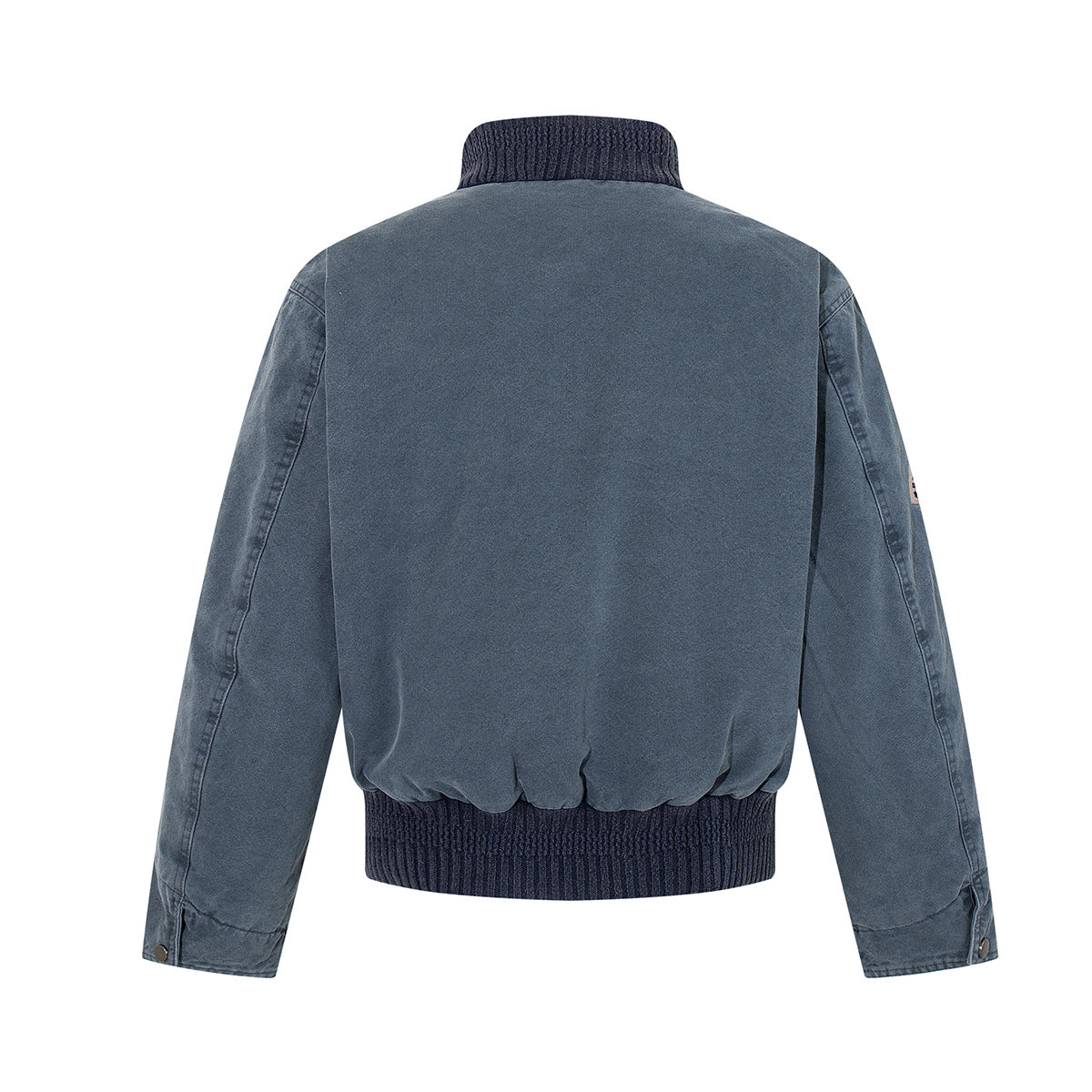 Men's Vintage Washed Bomber Jacket – Padded American Flight Jacket in Blue
