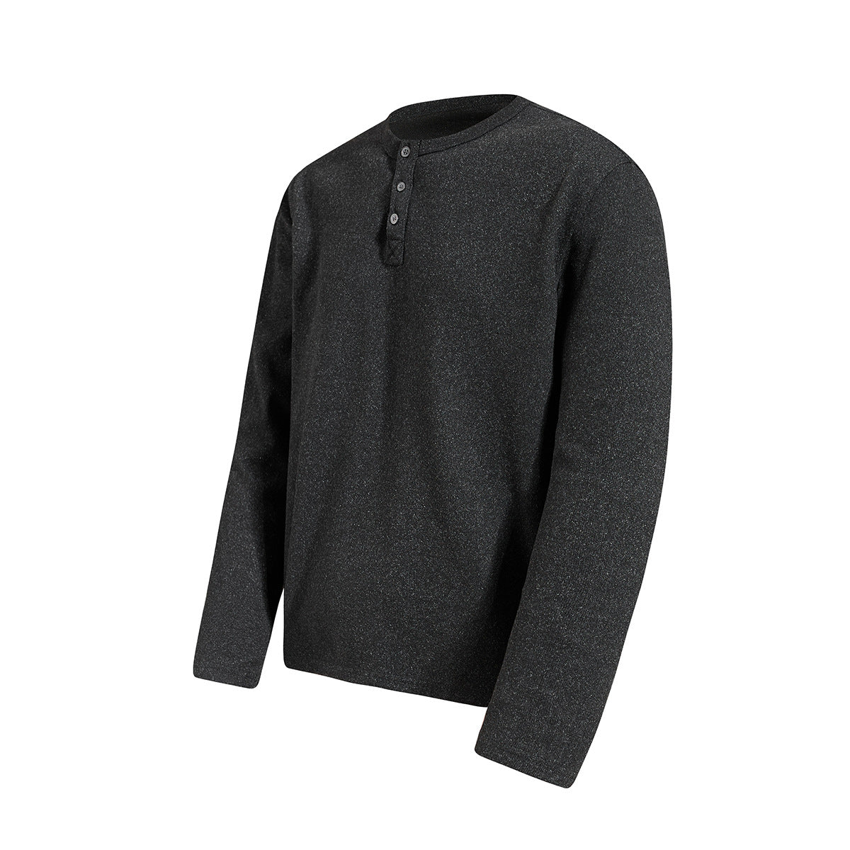 Men's Long-Sleeve Henley T-Shirt – Vintage American Style, Relaxed Fit