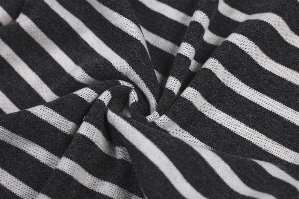 Wide-Leg Striped Pants with Colorblock Waistband – Men's Relaxed Fit