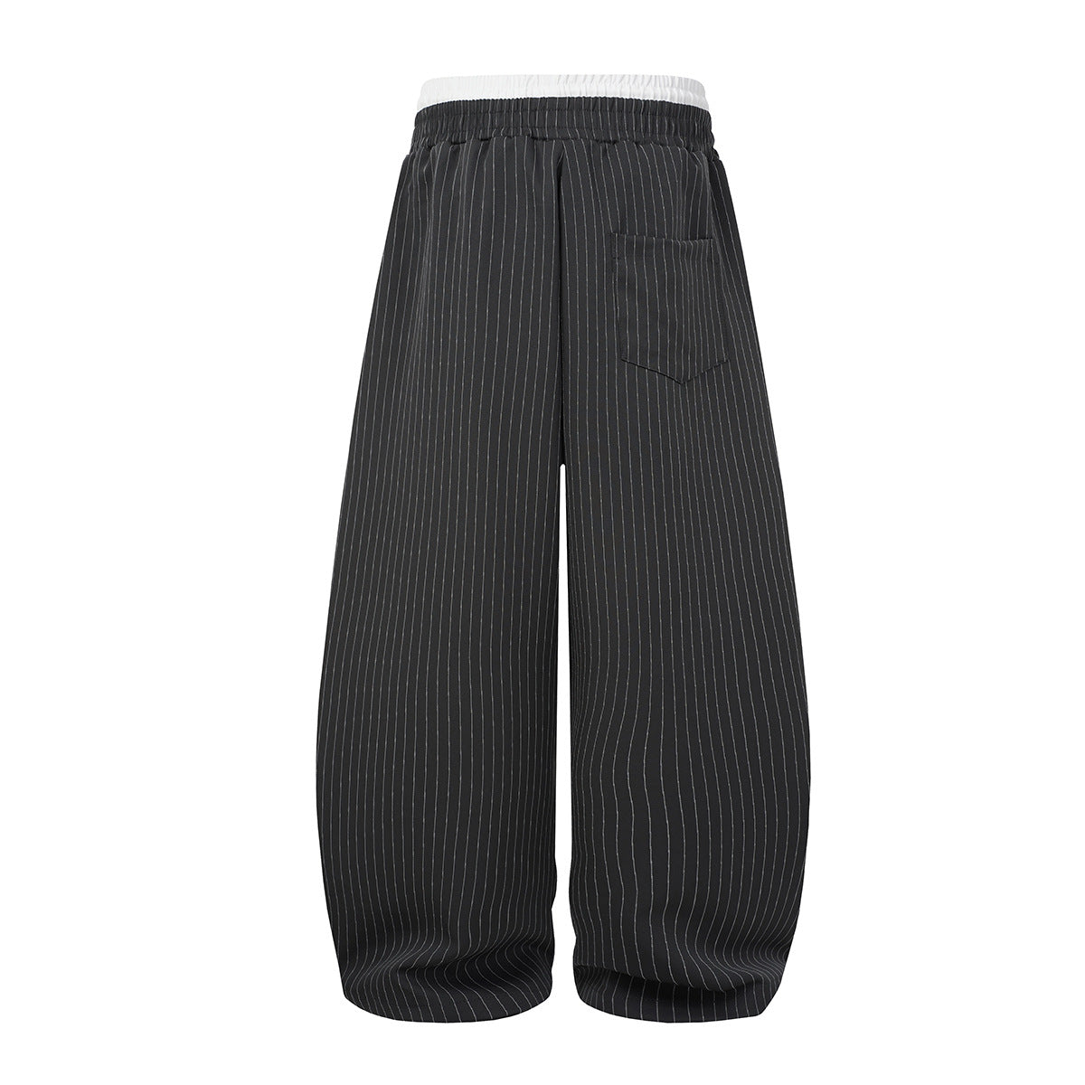 Baggy-Hose mit Nadelstreifen und weitem Bein – Lockere Streetwear-Hose