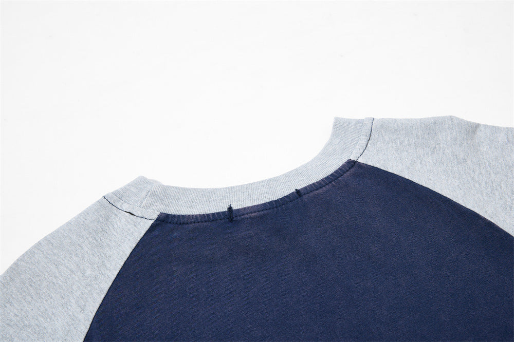 Long Sleeve Tee Shirts for Men – Mafa Star Graphic Raglan Colorblock Top