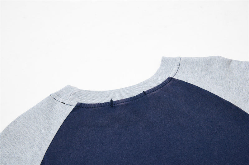 Long Sleeve Tee Shirts for Men – Mafa Star Graphic Raglan Colorblock Top