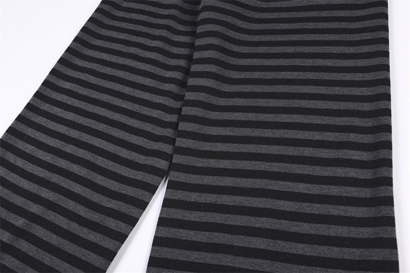 Pantalon de survêtement rayé à jambes larges – Homme, imprimé patchwork graphique punk, coupe droite décontractée