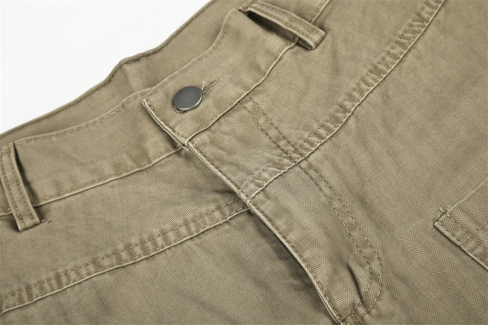 Men's Wide-Leg Pants with Star Studded Cross Pocket Detail – Vintage Punk Style